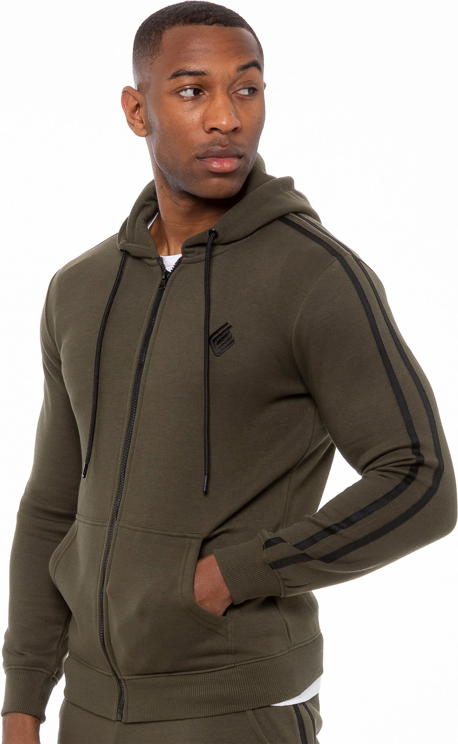 Thumbnail - Herren Kapuzenpulli mit Reißverschluss und Band| enzo designer menswear