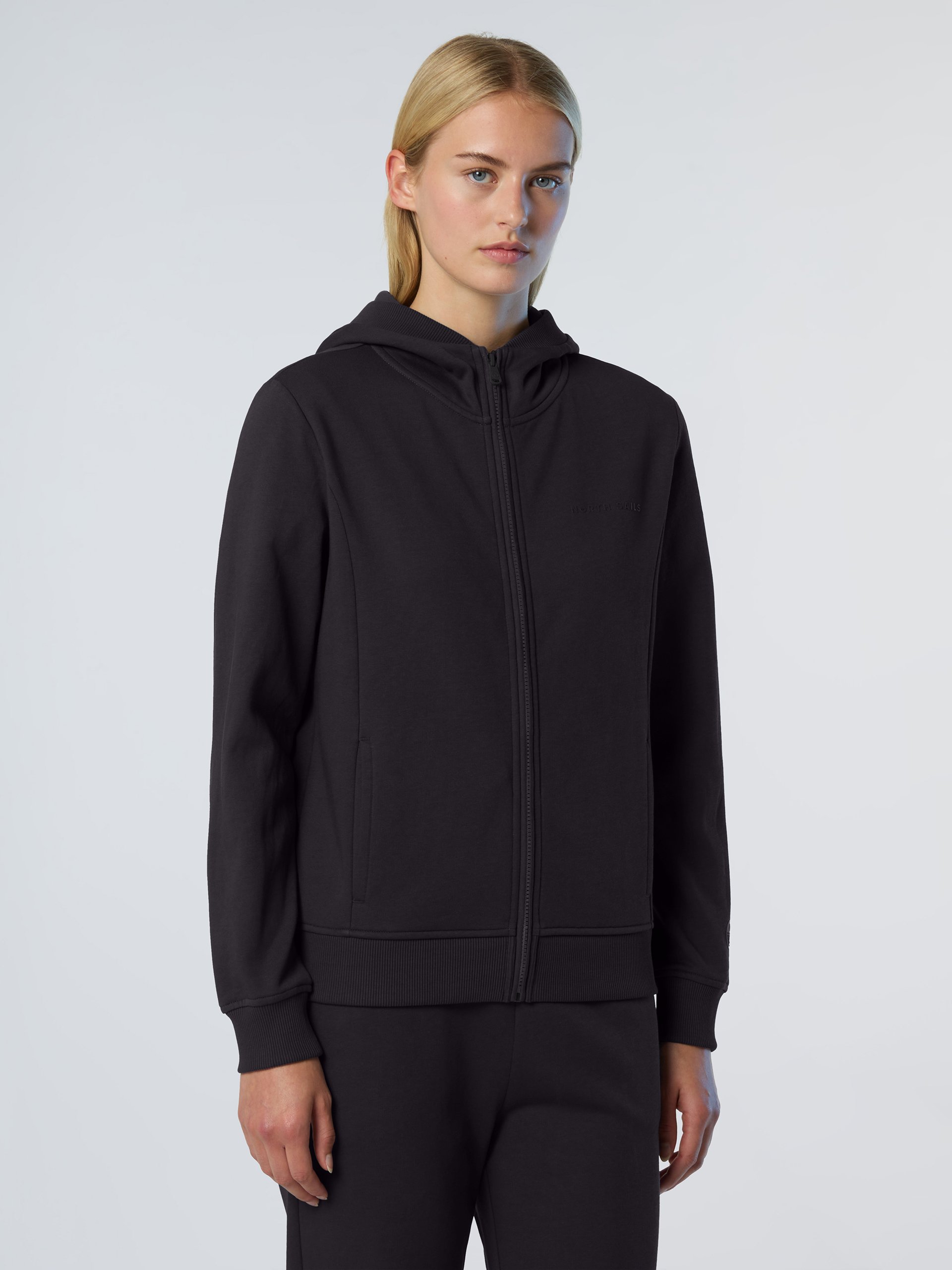 North Sails Kapuzenpullover mit durchgehendem Reißverschluss Mit tonalem Logo