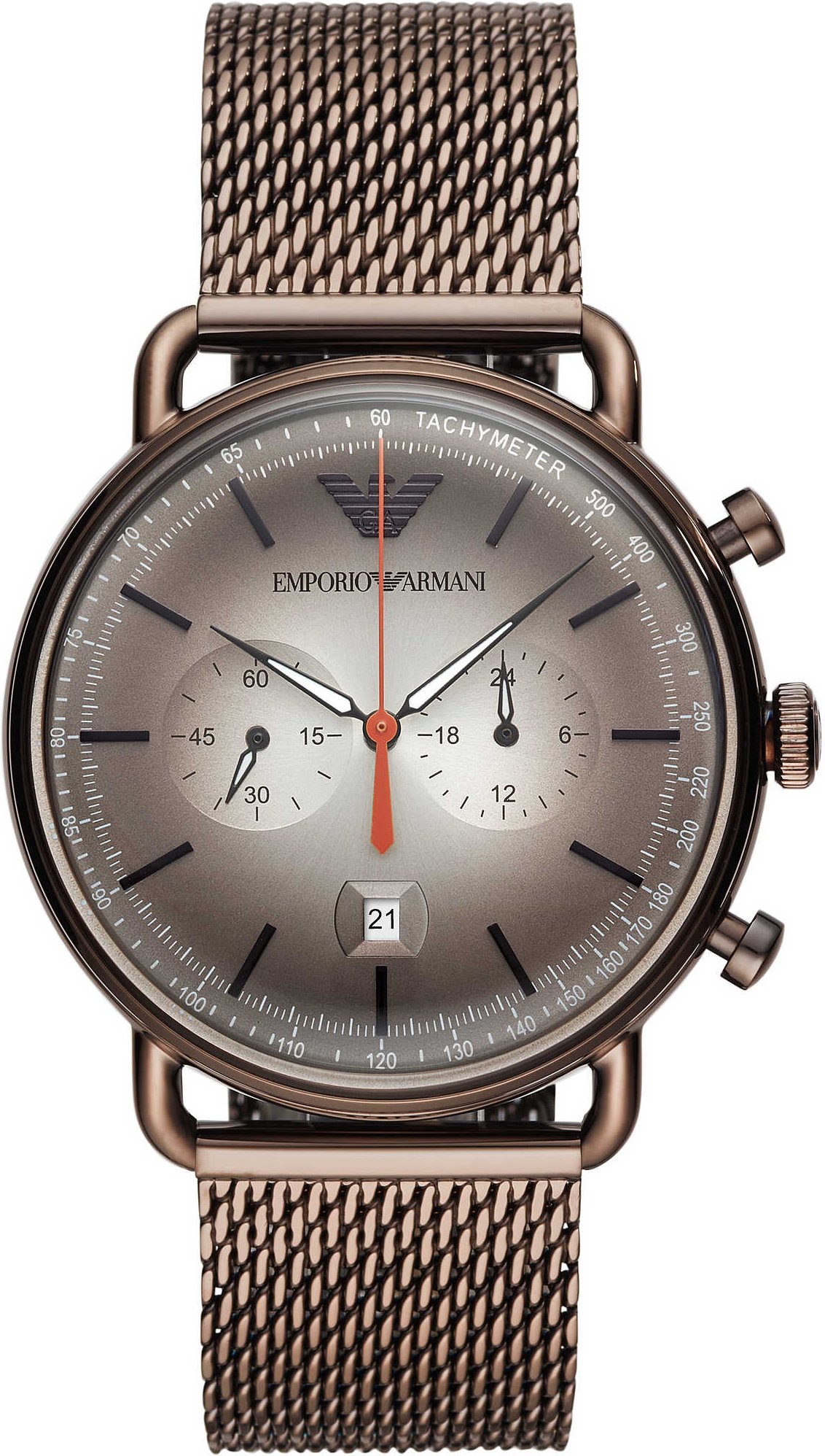 Emporio Armani AR11169 Braun Mesh Chronograph Herrenuhr