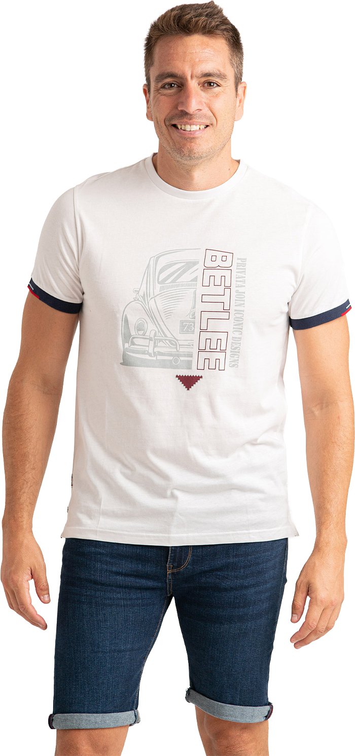 Herren Kurzarm Baumwoll T-Shirt mit Druck PRI2537