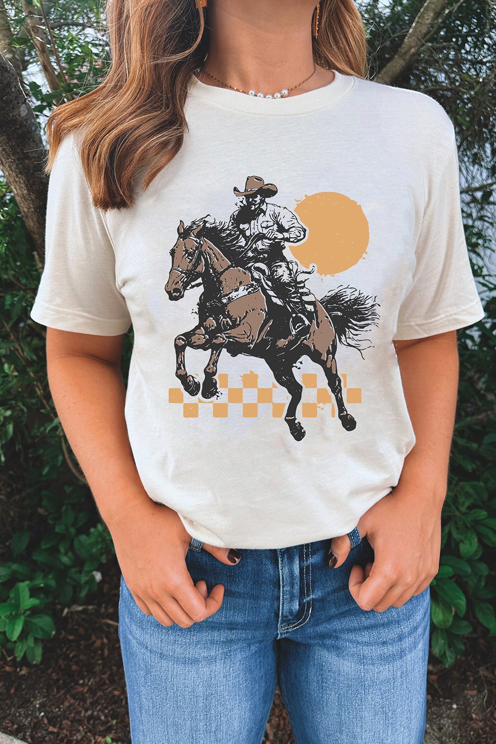 Cowboy Reiter Grafik T-Shirt