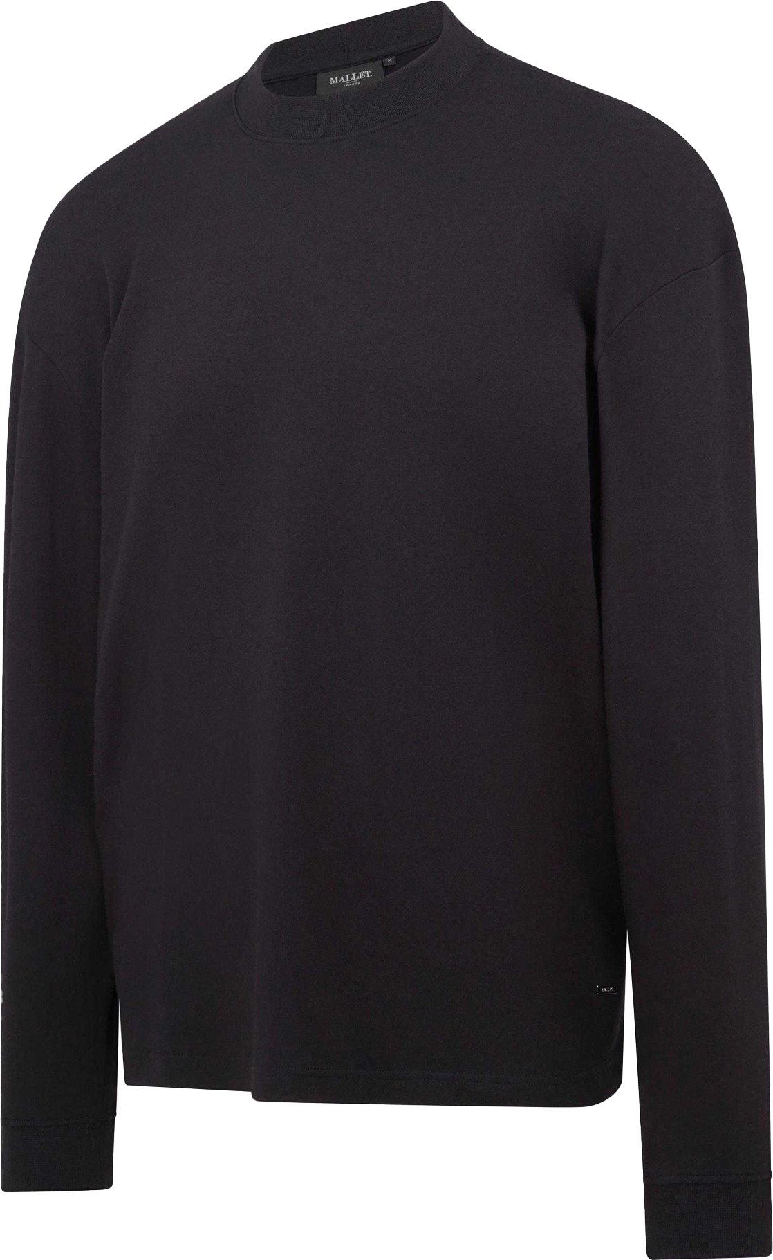 Mallet - T-Shirt für Herren, Verriegelung, Übergroß, Langärmlig (Schwarz)