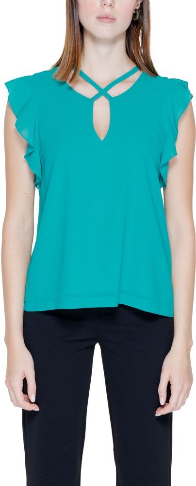 V-Ausschnitt Rüschenbluse Ri14208200148ro