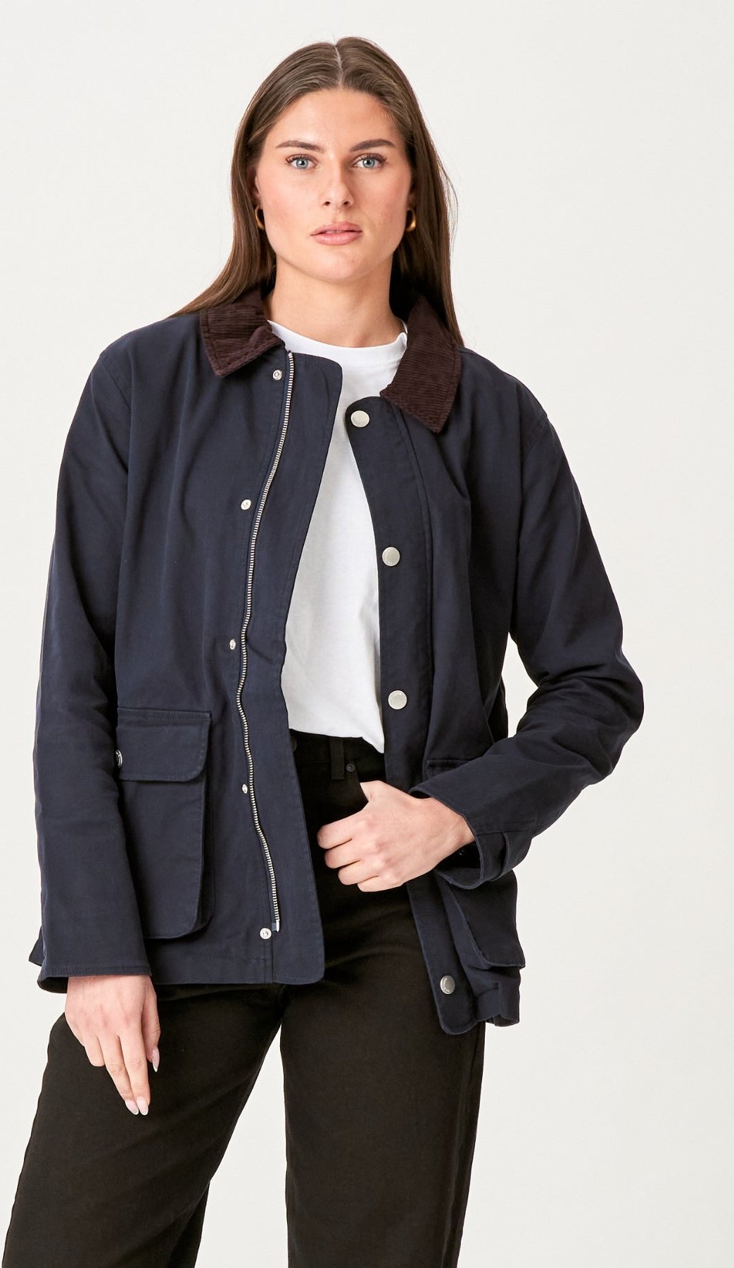 Twill-Jacke – Marineblau