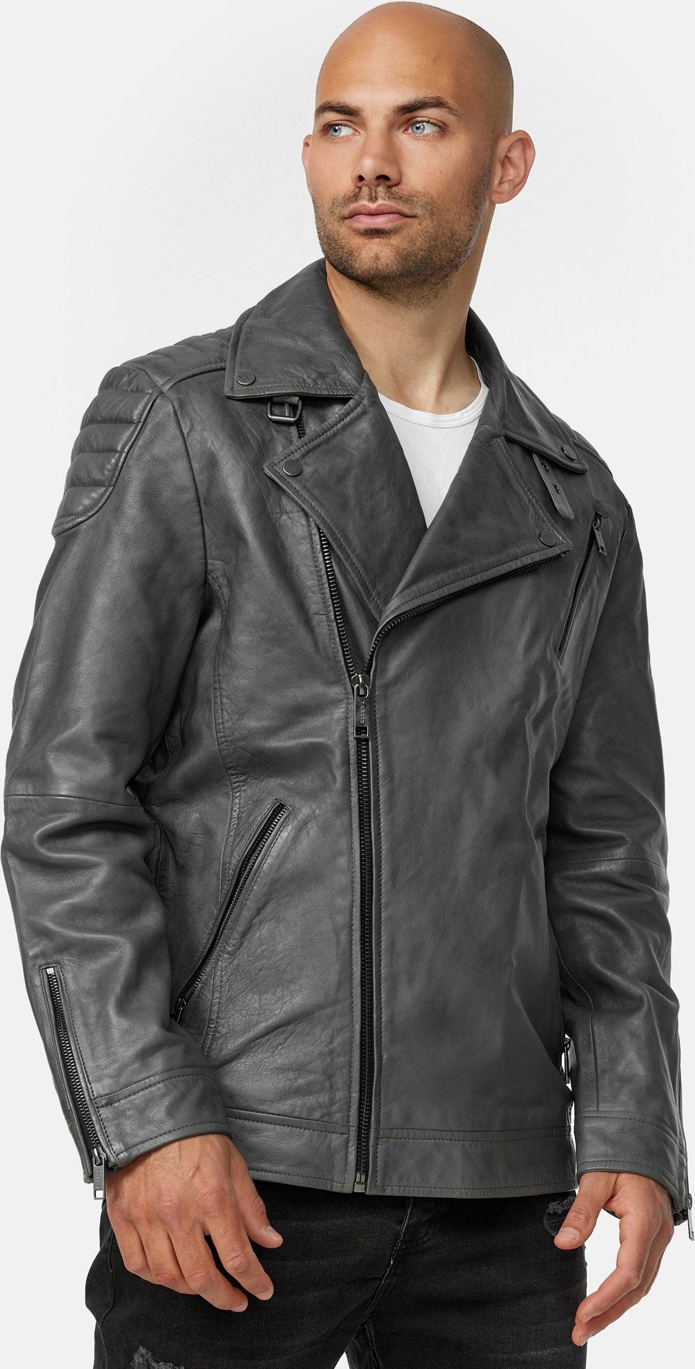 Thumbnail - Tazzio Herren Lederjacke Biker-Look