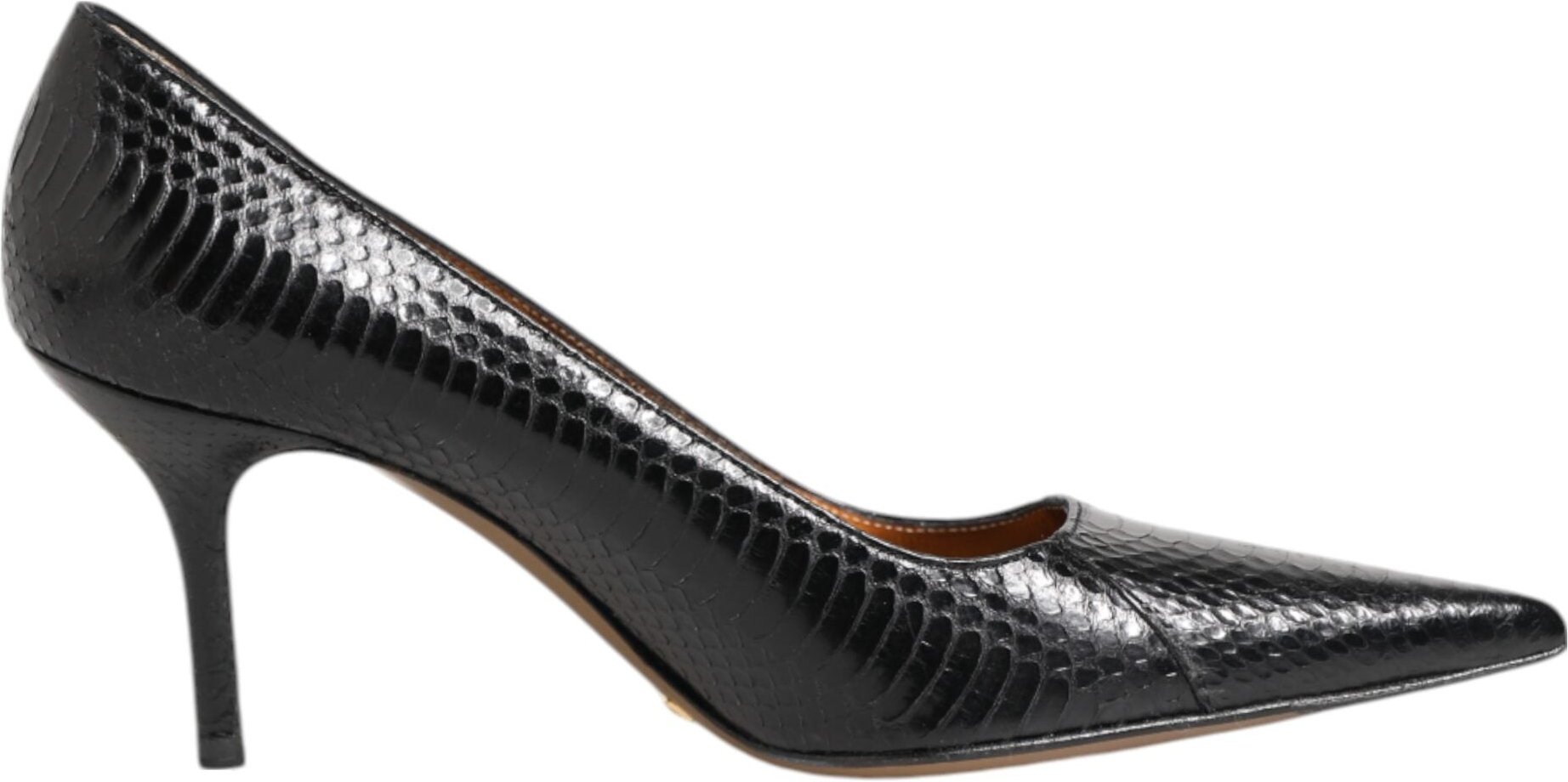 Dolce & Gabbana Schwarze Exotische Leder Stiletto-Pumps Schuhe