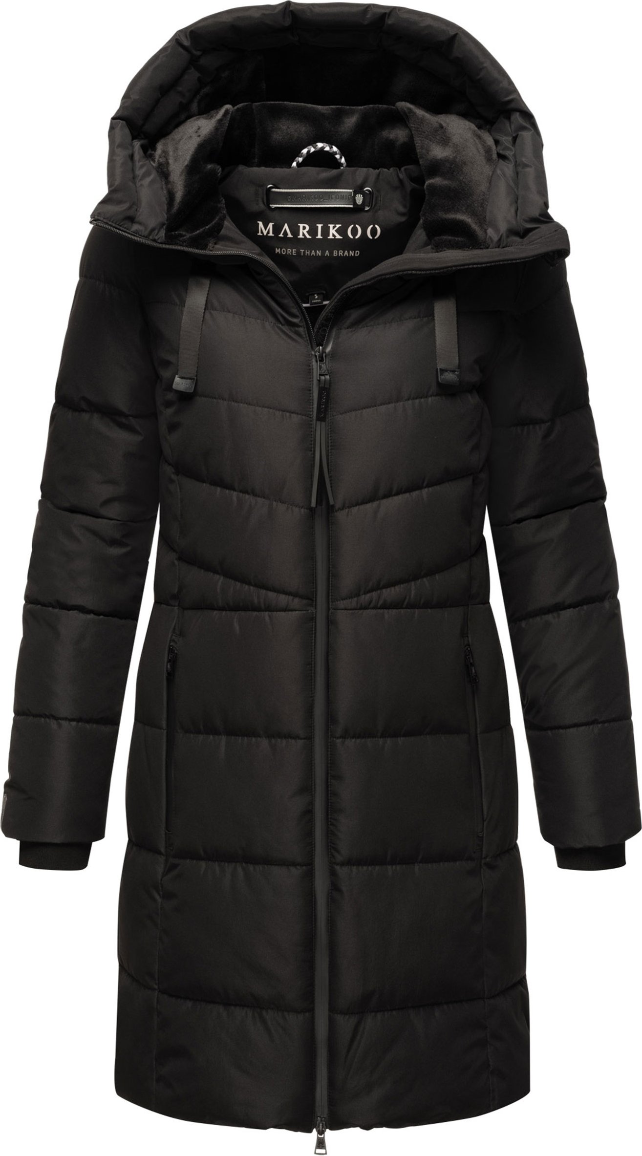 Marikoo Damen Winterjacke Natsukoo – warm, mit Teddyfell & Kapuze