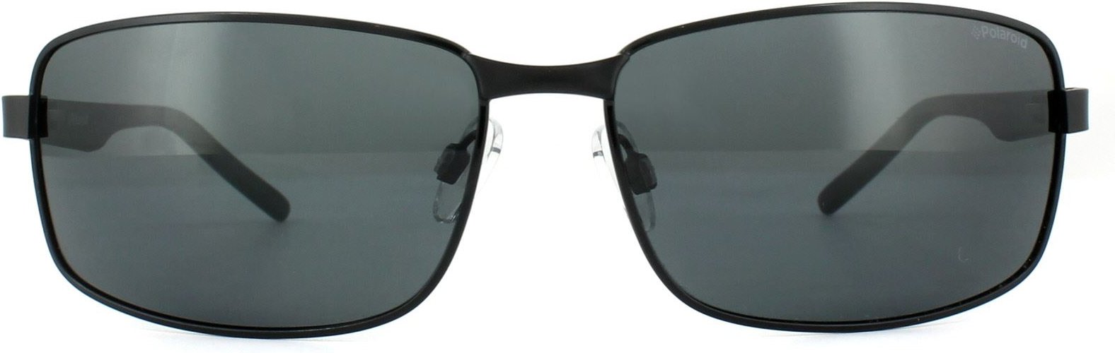 Polaroid Wrap Mens Schwarz Grau Polarisierte Sonnenbrille
