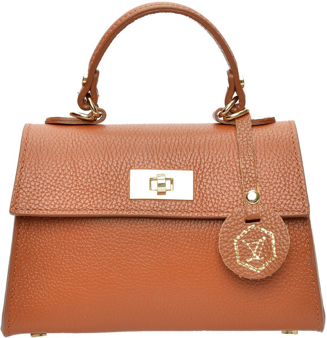 Luisa Vannini Braune Lederhandtasche