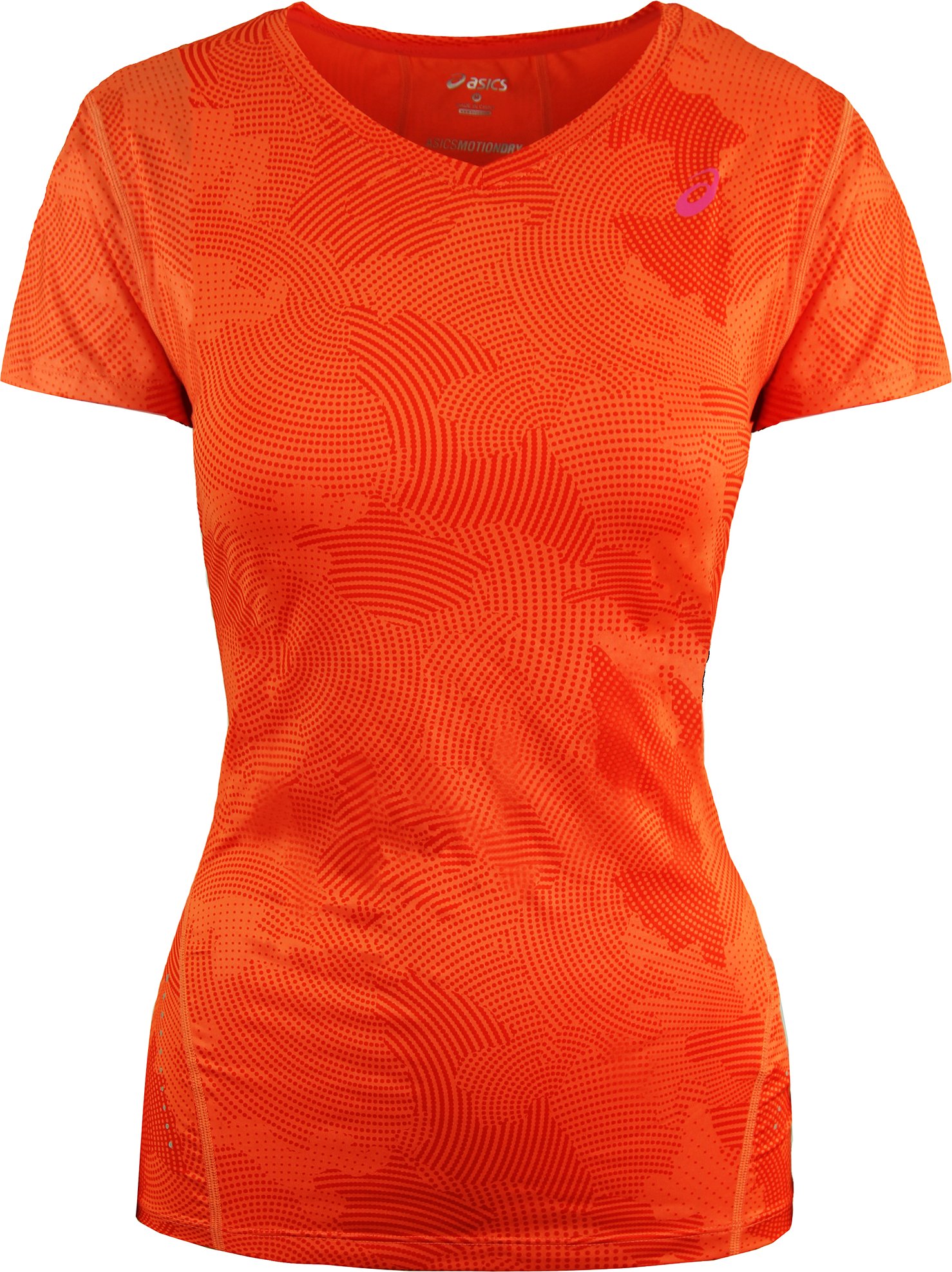 Asics Motion Dry Womens Orange Running Top