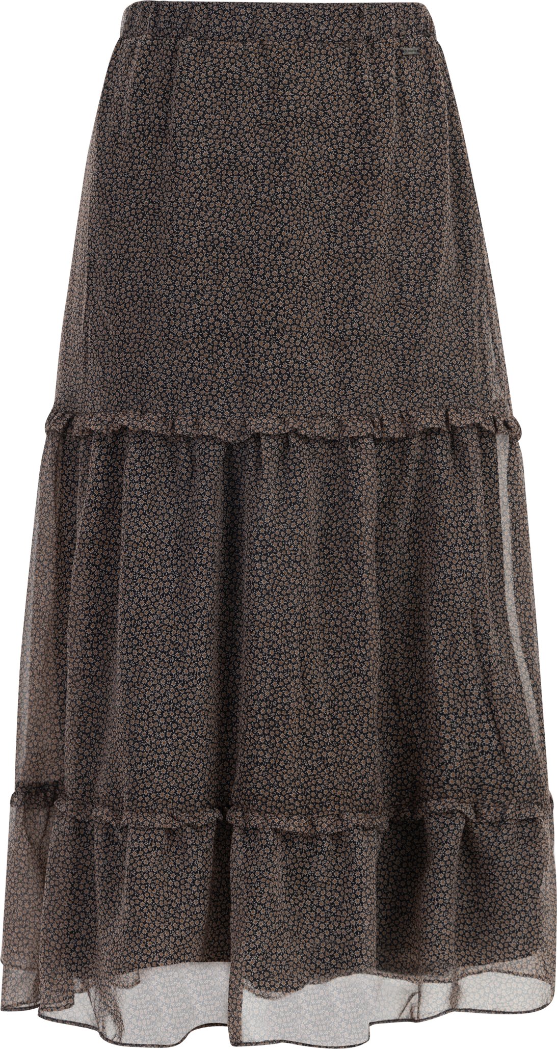 Dreimaster Maxirock Damen Schwarz Wollweiss