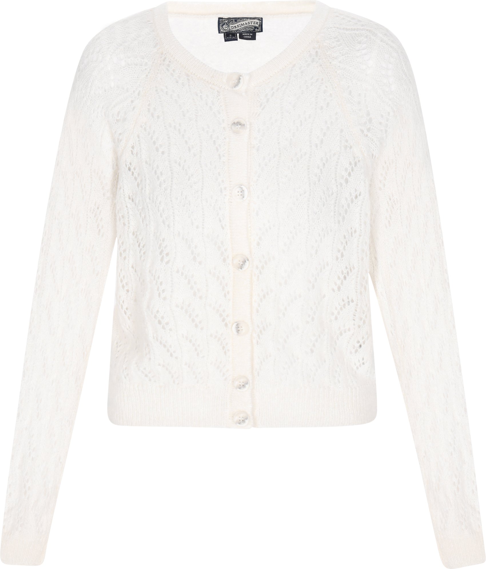 Dreimaster Strickjacke Frauen Weiß