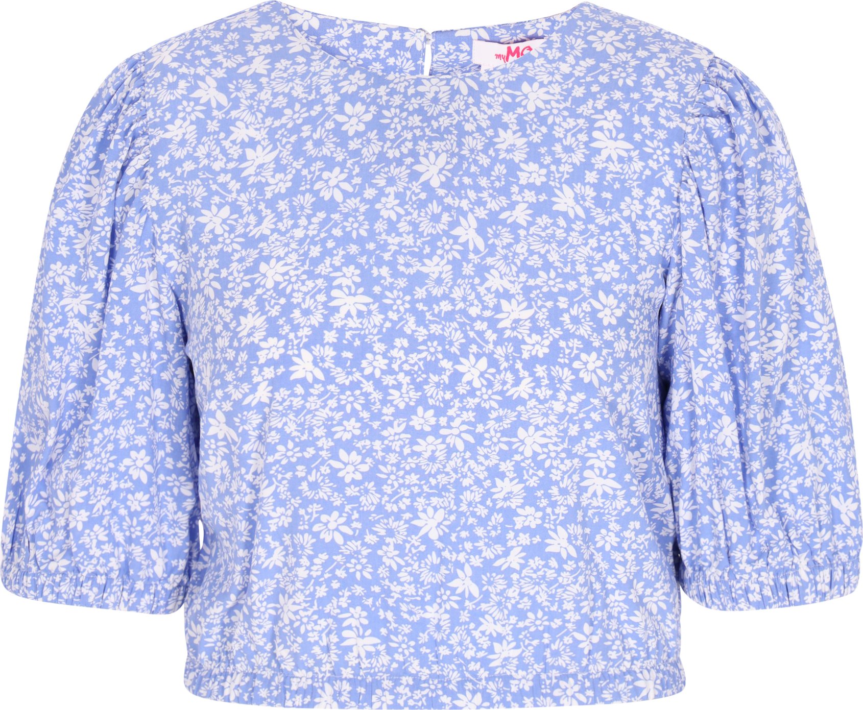 Mymo Bluse Frauen blau weiß