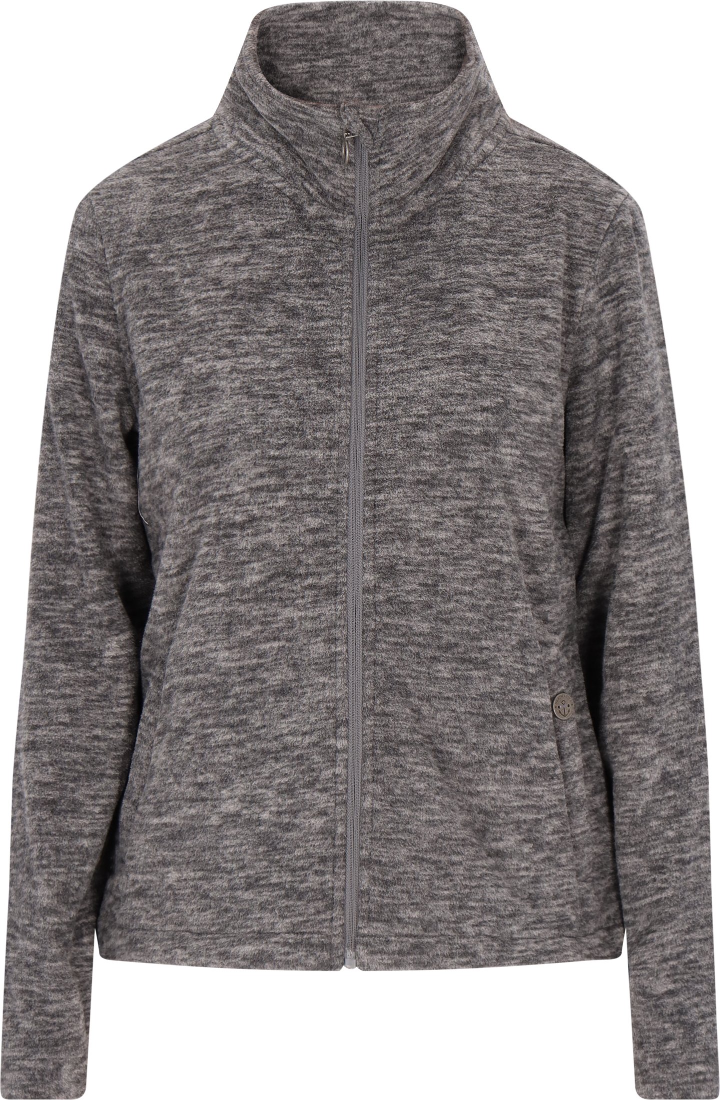 Dreimaster Fleecejacke Damen Grau Melange