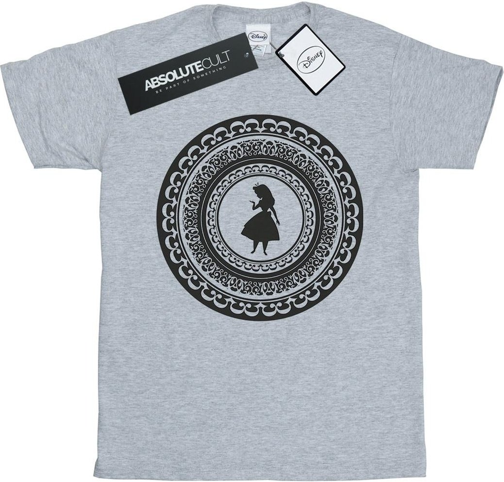 Disney - "Alice In Wonderland Circle" T-Shirt für Herren (Grau)