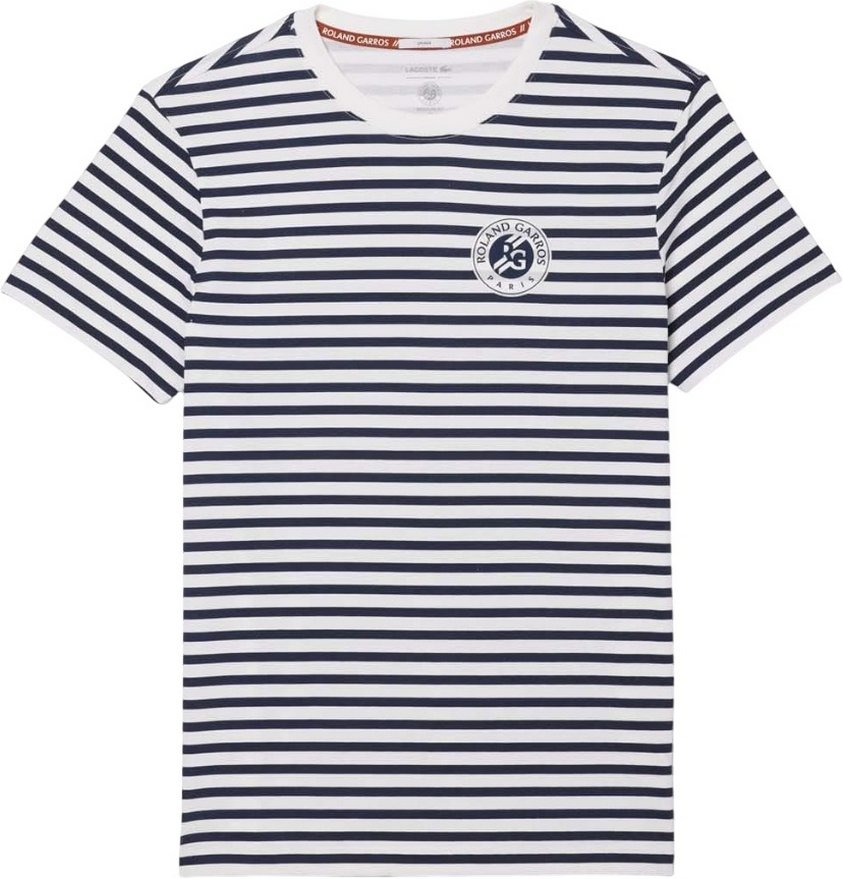 Lacoste - "Roland Garros Edition" T-Shirt Extratrocken für Herren/Damen Unisex (Weiß)