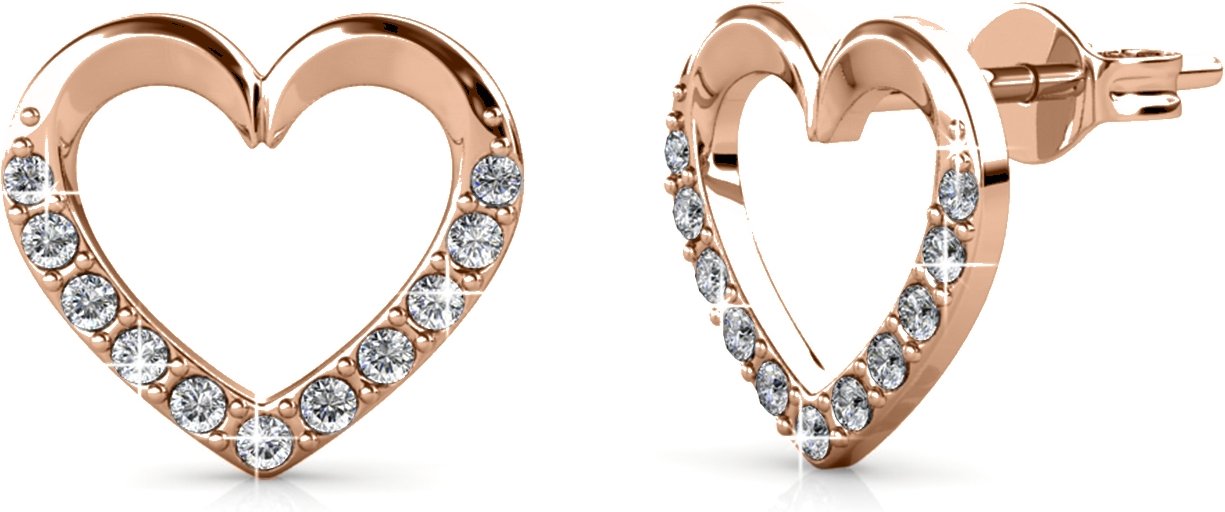 Lovett Ohrringe - Roségold und Kristall