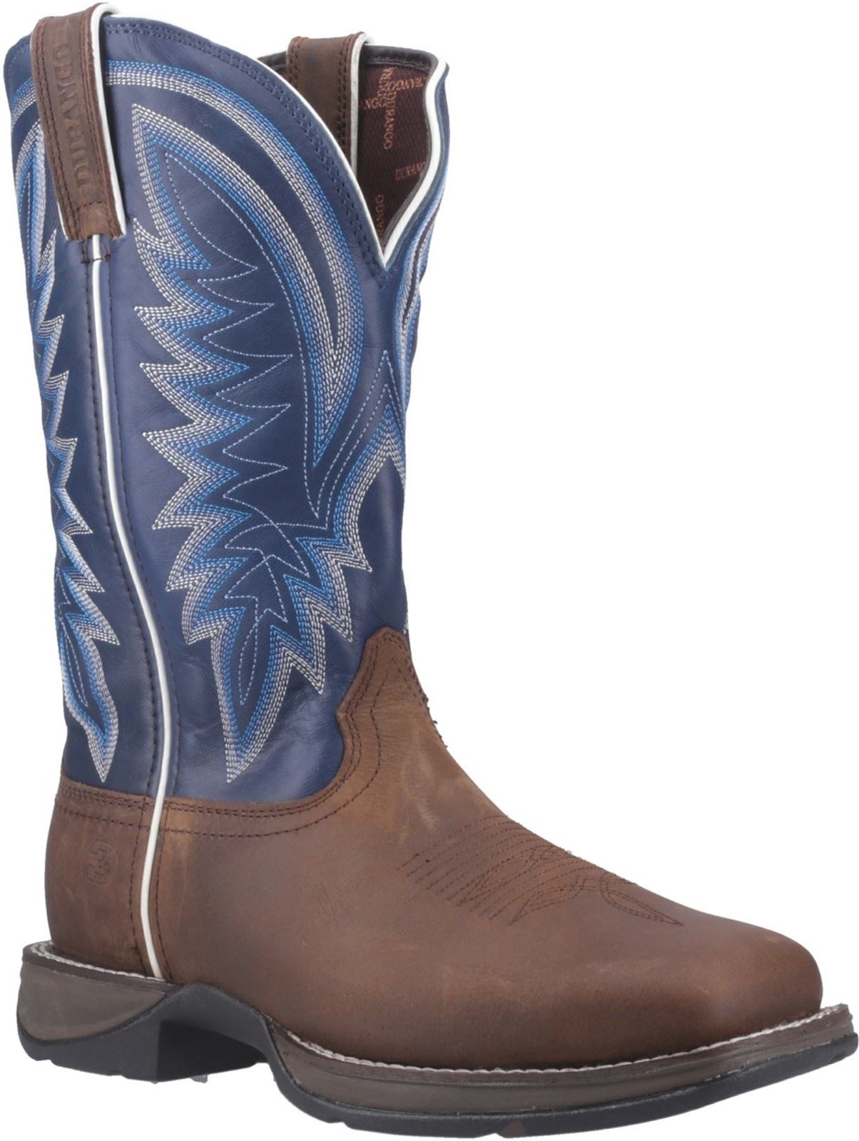 Durango Rebel Leder Herren-Stiefeletten Sattelbraun/Dunkelblau