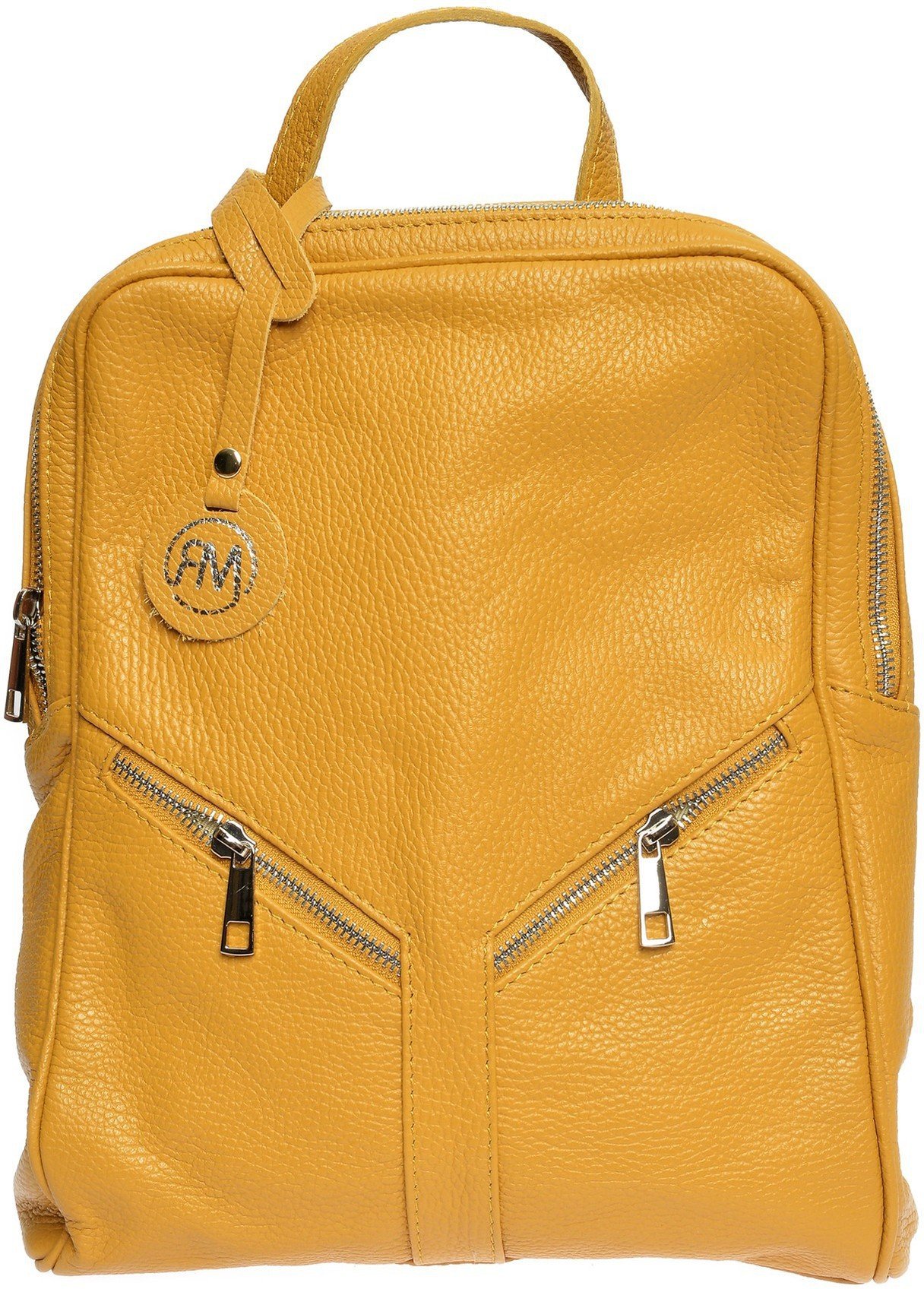 Roberta M Senfgelbe Lederhandtasche