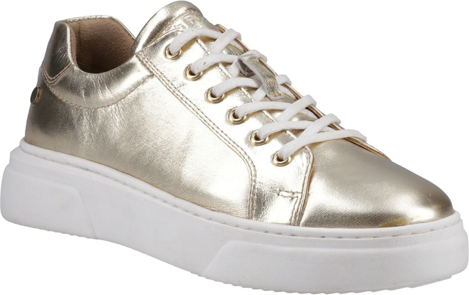 Hush Puppies Kathryn Leder Damen Sneakers in Gold