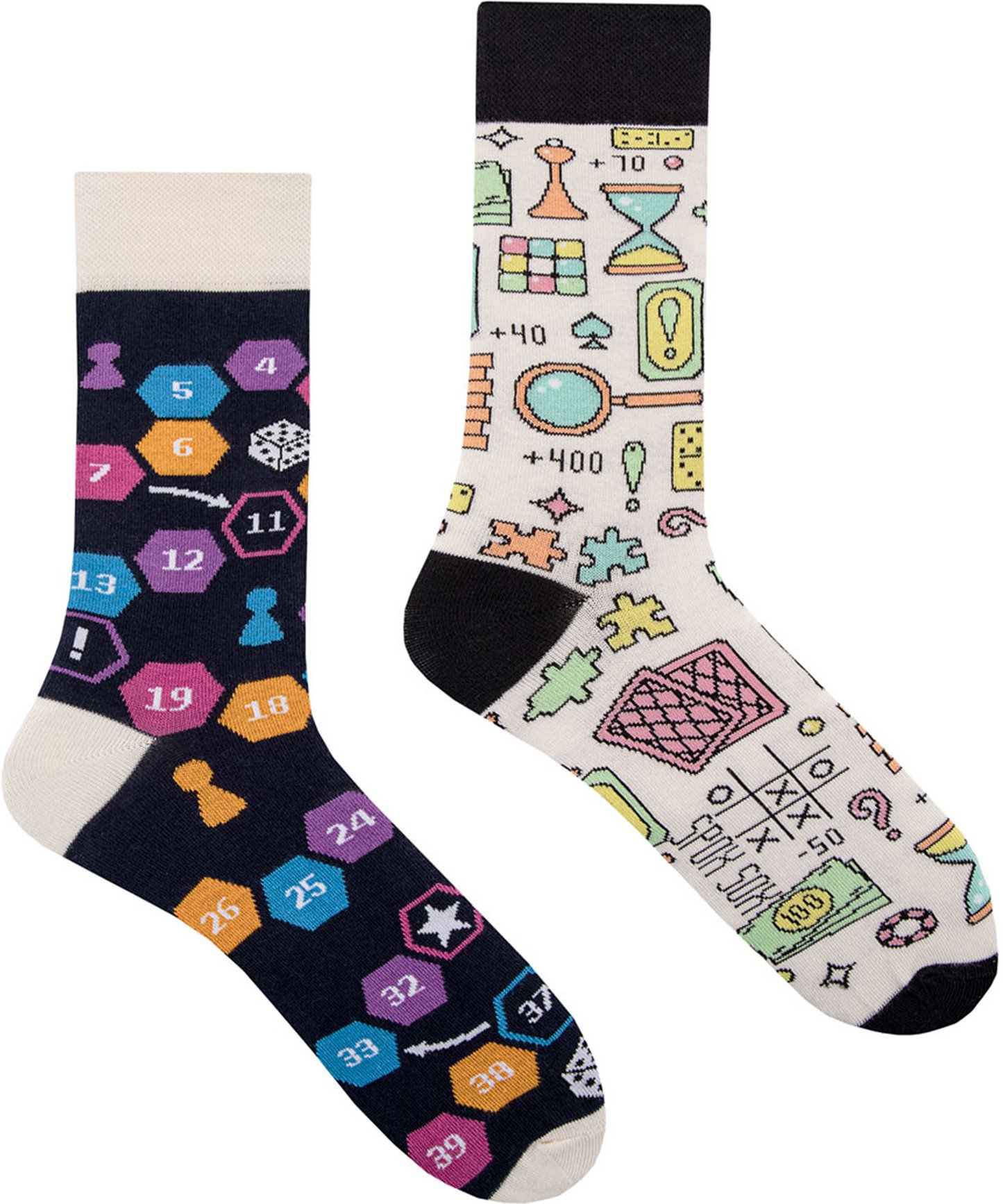 SPOX SOX - Herren & Damen Mismatched Novelty Odd Socks - Brettspiele