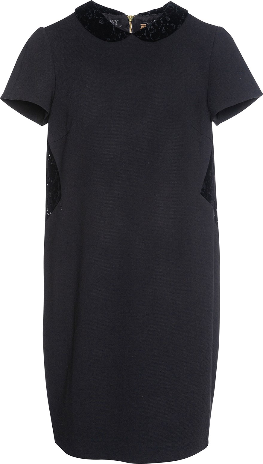 Thumbnail - Schwarzes Kleid mit Spitzendetails