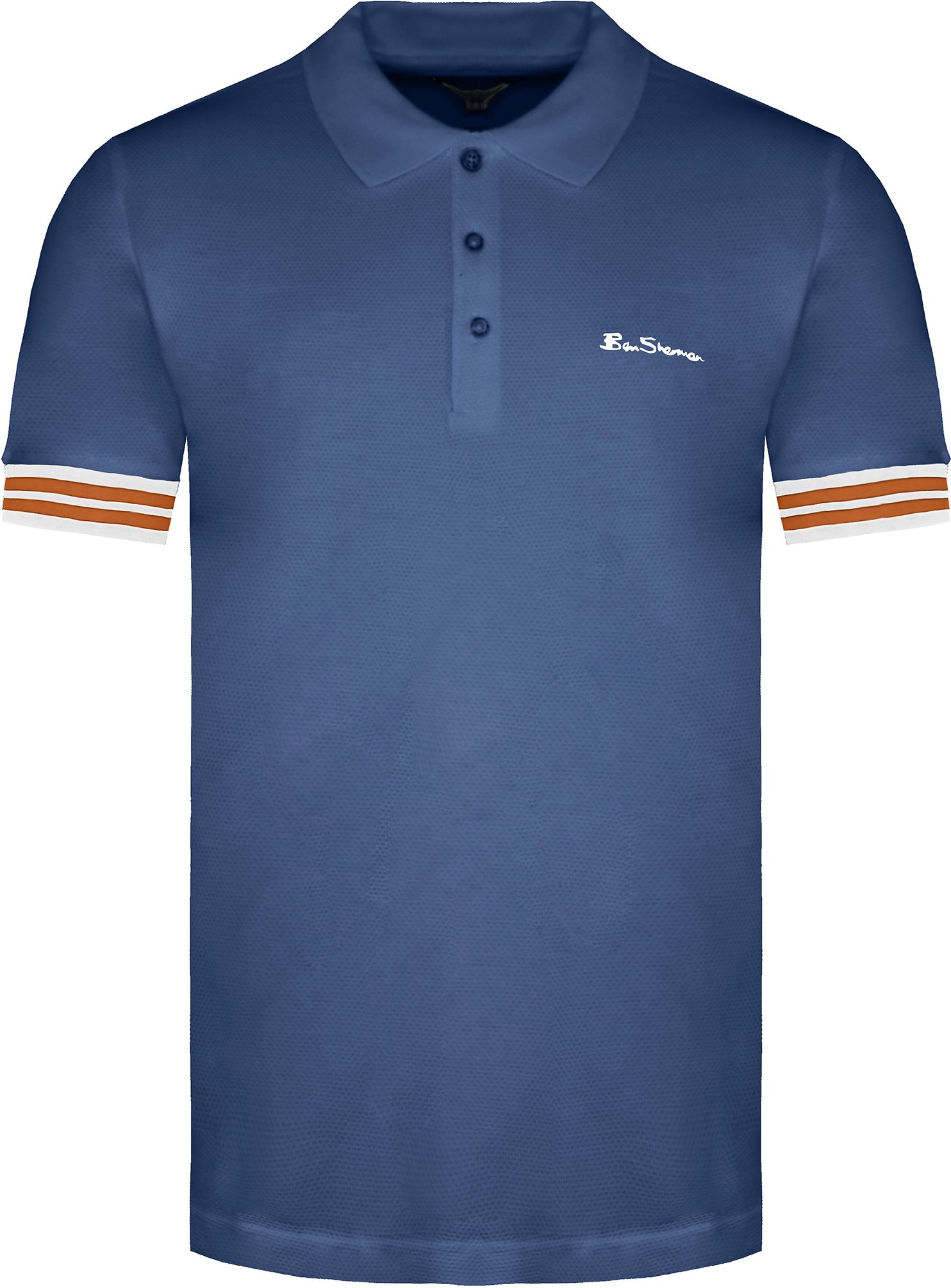 Ben Sherman Ananas Pique Mens Blue Polo Hemd