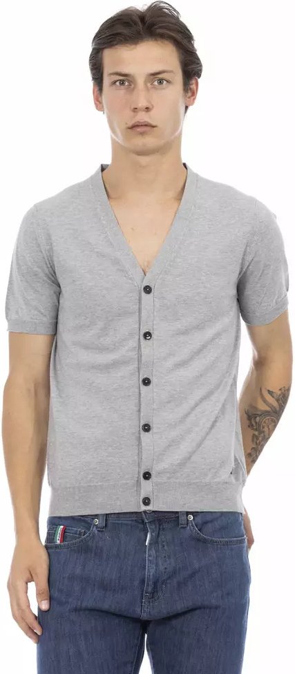 Kurzarm V-Ausschnitt Strick-Cardigan