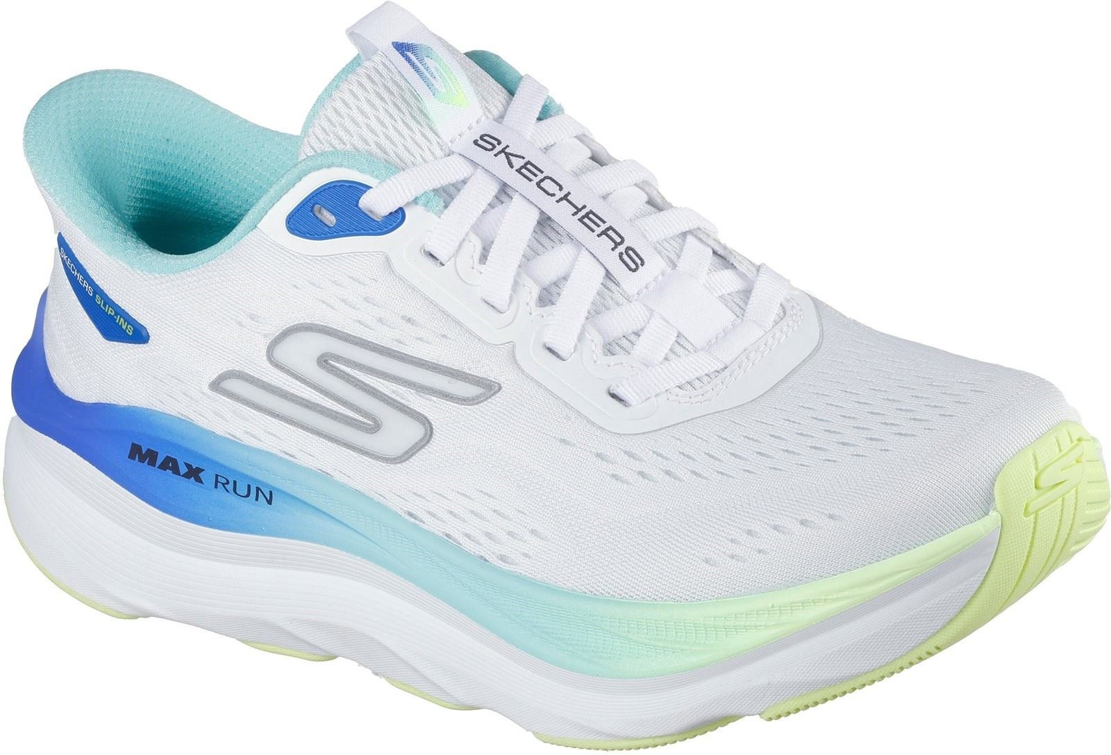 Skechers Performance Max Cushioning Max Run Textil Damen Weiß/Multi Sneakers