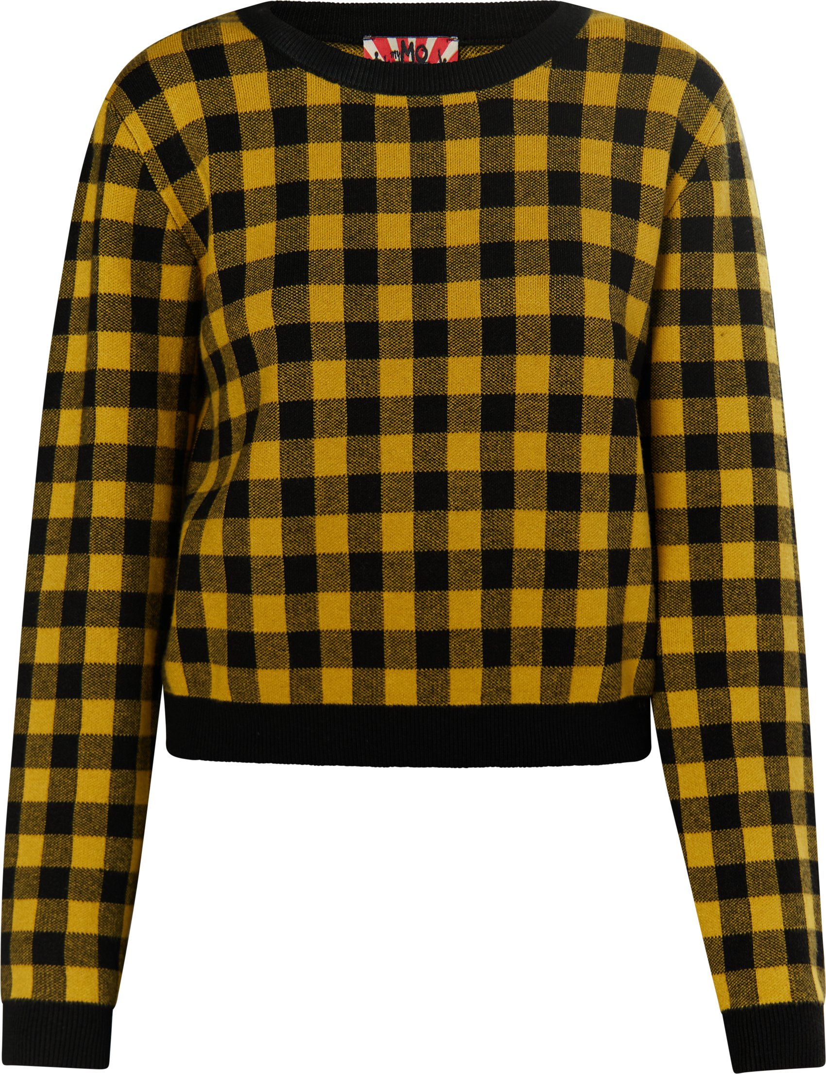 Thumbnail - Mymo Strickpullover Damen Schwarz Gelb