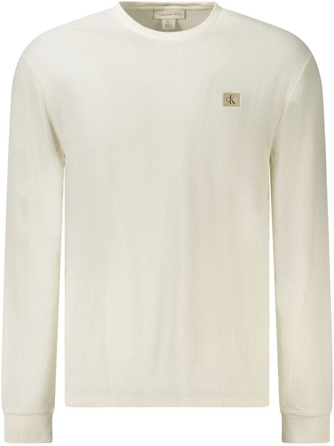 Thumbnail - Calvin Klein Weißes Baumwoll-Herrenlangarm-T-Shirt