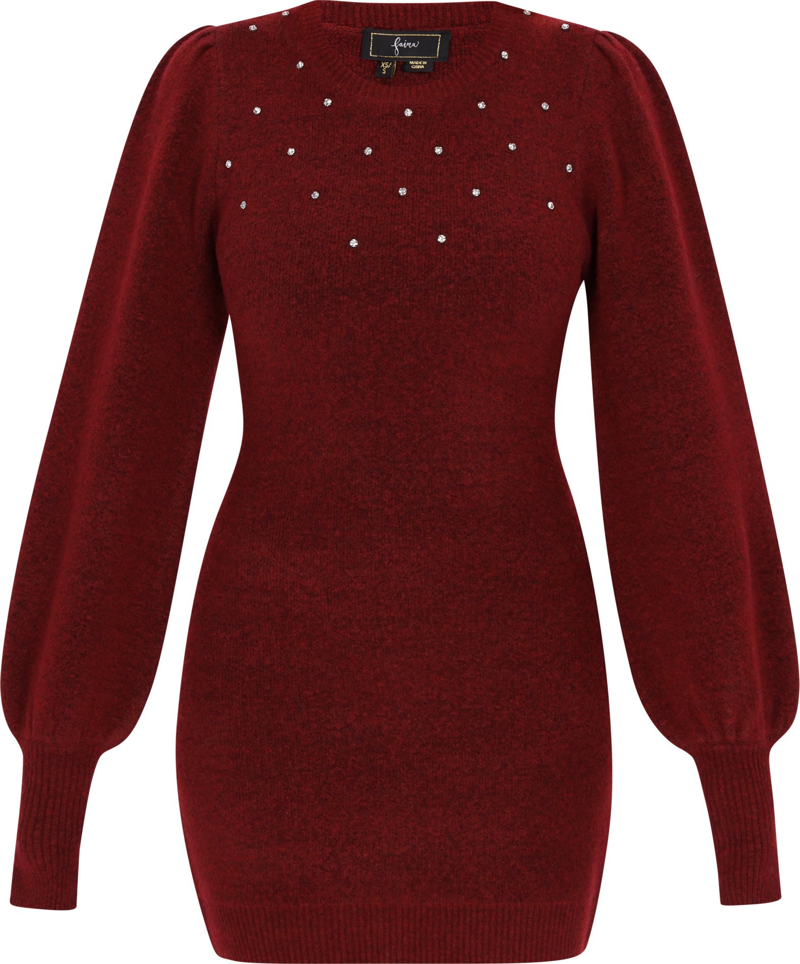 Faina Kleid Frauen Weinrot