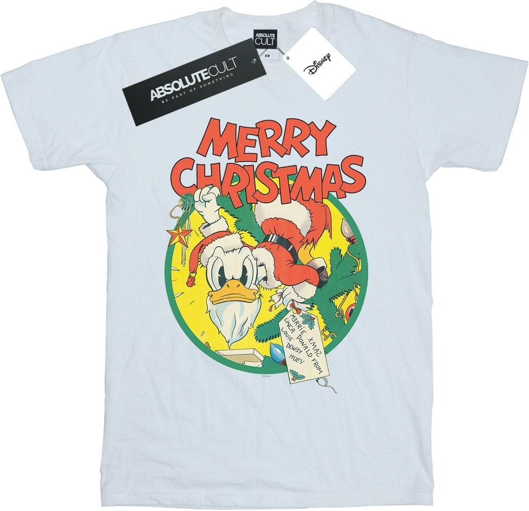 Disney - "Merry Christmas" T-Shirt für Herren (Weiß)