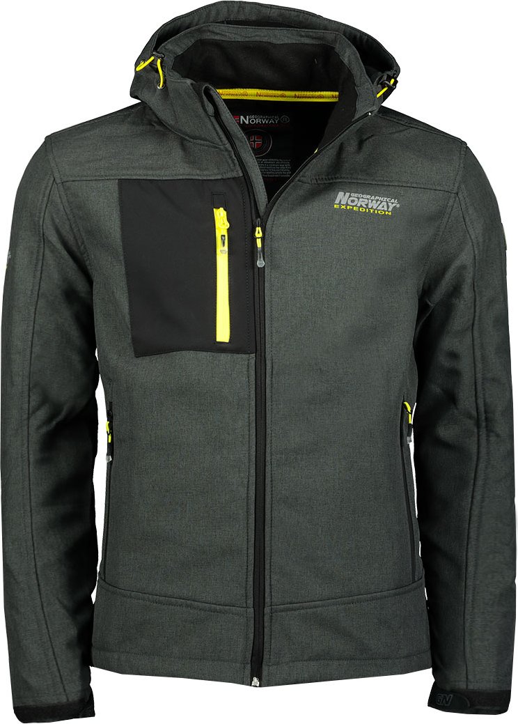 Geografische Norwegen-Jacke für Herren. Die Jacke ist aus hochwertigem Polyester gefertigt und hat ein warmes Innenfutte...