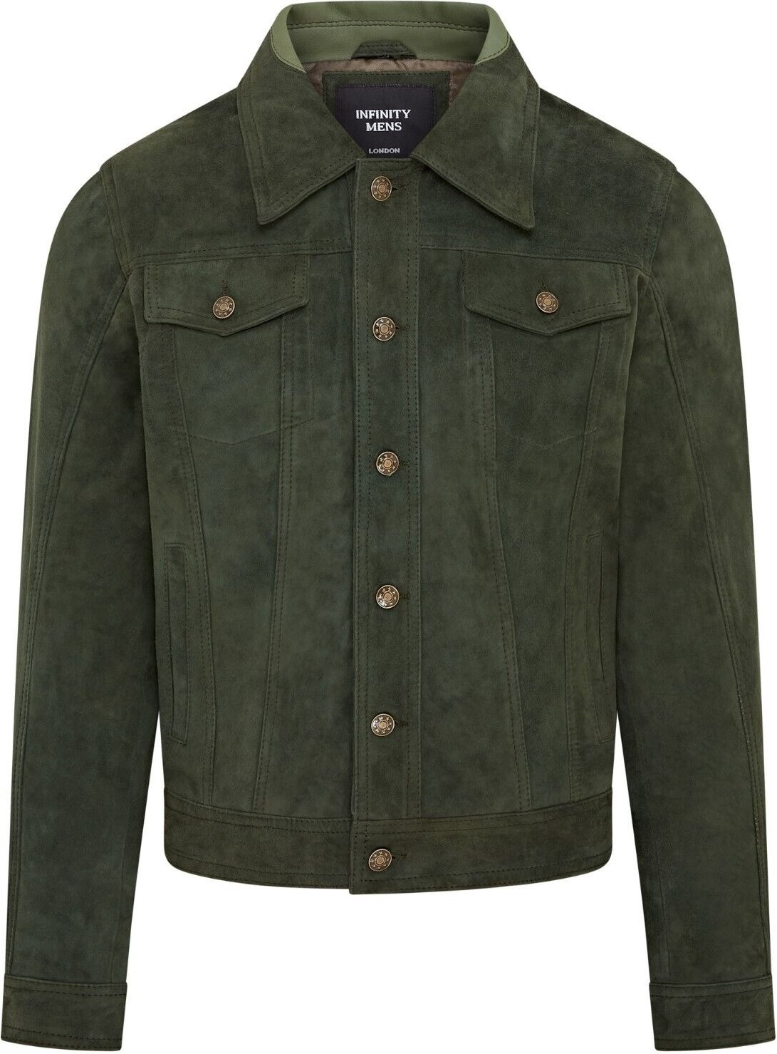 Herren Trucker Jeansjacke aus Ziegenwildleder im Westernstil - Yangon