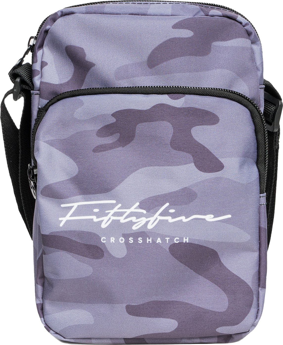 Crosshatch - Herren Umhängetasche "Demilare", Tarnmuster (Schwarz)
