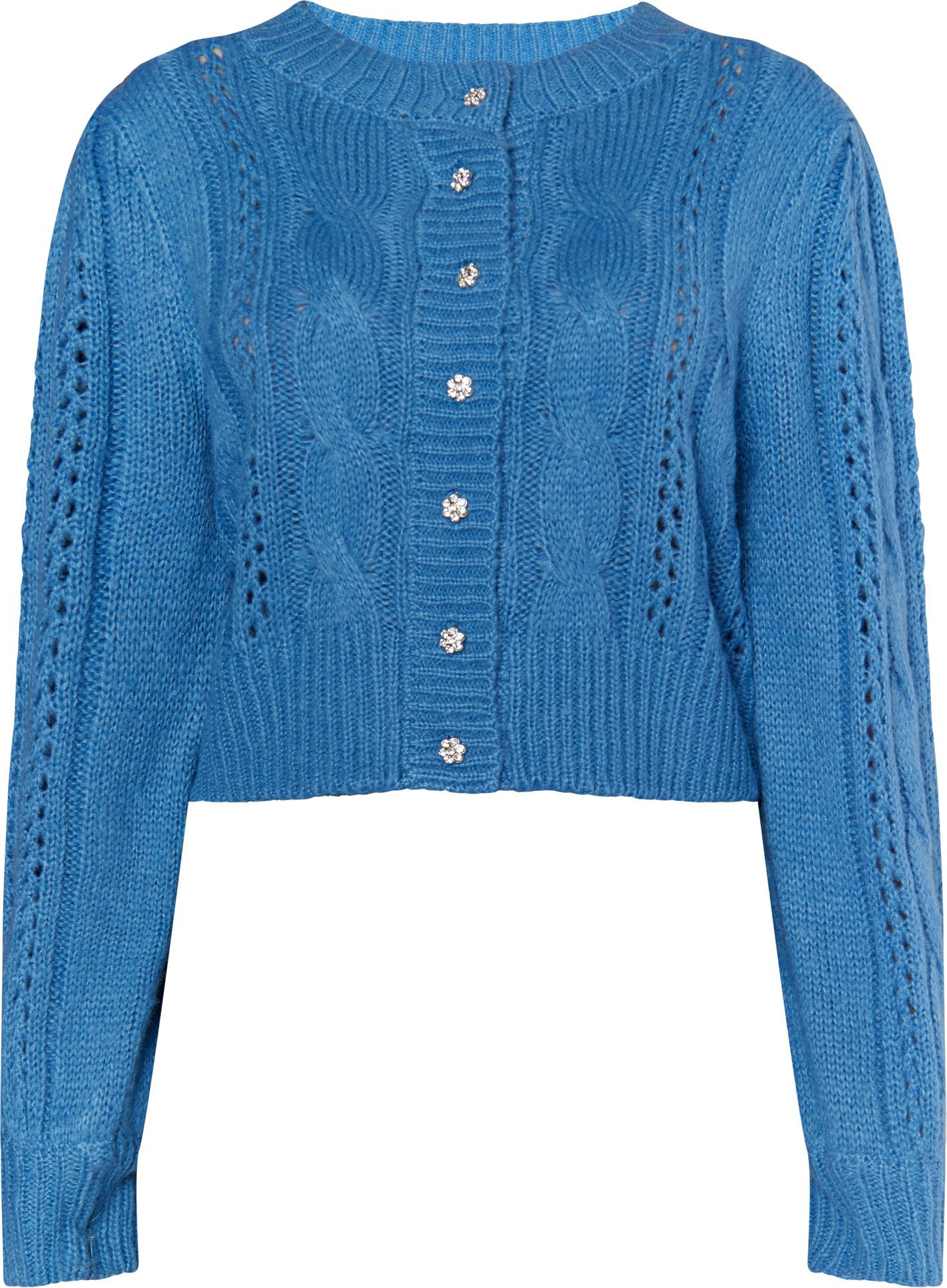 Mymo Strickcardigan Damen Himmelblau