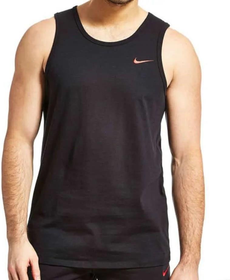 Thumbnail - Nike Gestickter Swoosh Herren-Westen-Tank in Schwarz