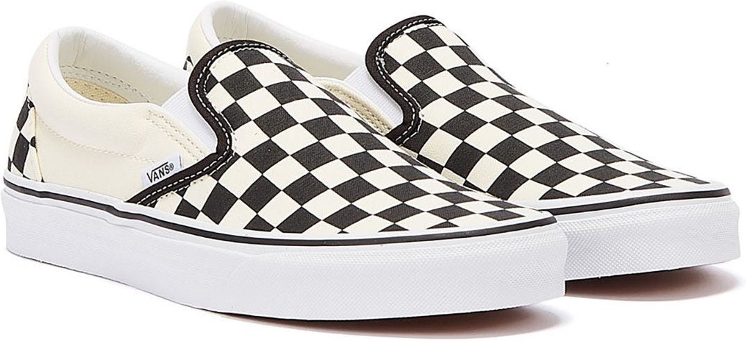 Vans Classic Slip-On Unisex Schwarz Weiß Checkboard Canvas Skate-Trainer