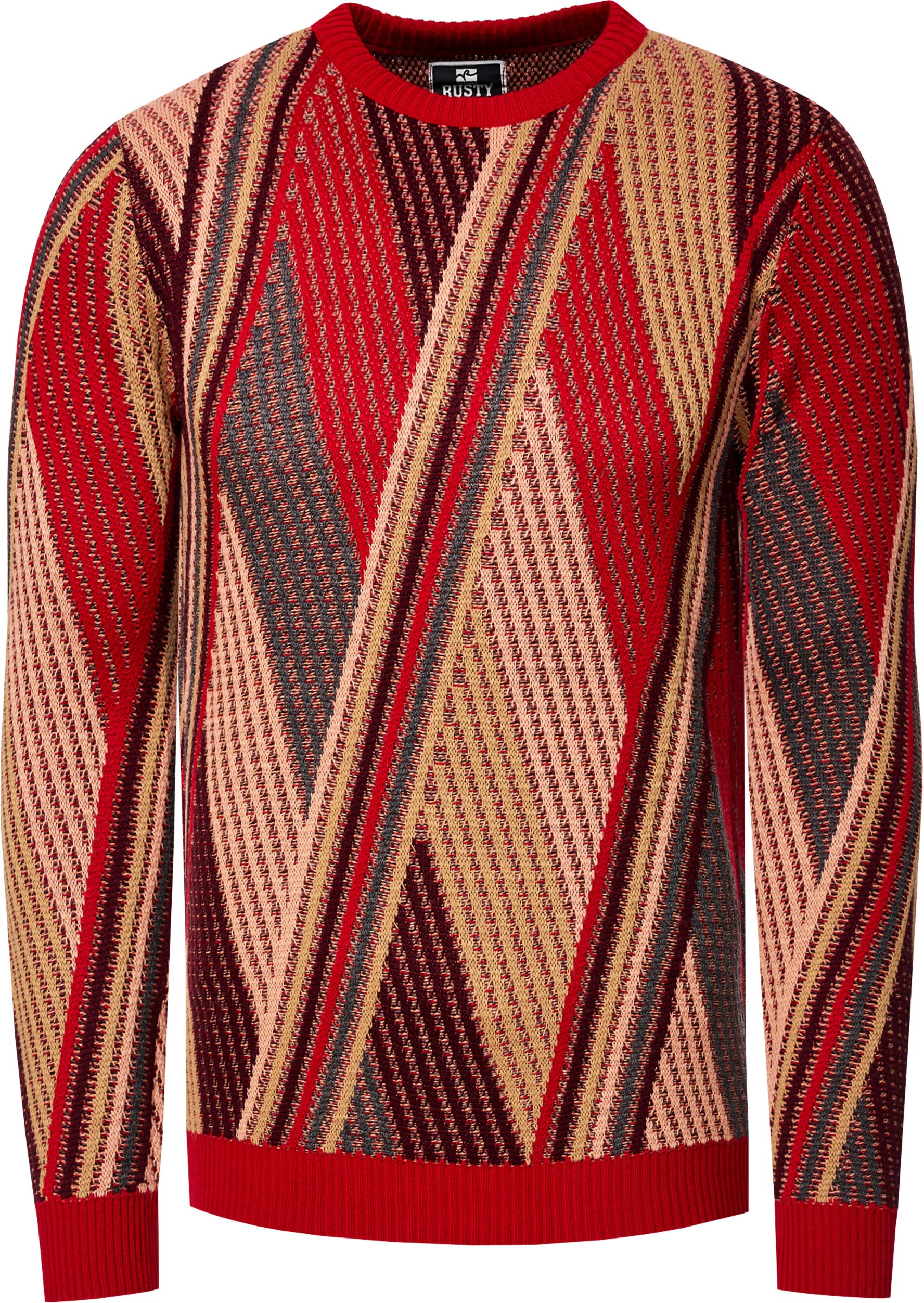Thumbnail - Feinstrick Colorblock Rundhals-Pullover