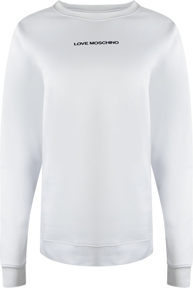 Love Moschino Sweatshirt Mit Kleinem Logo, Weiß