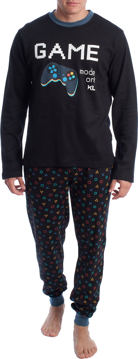 Langärmeliger Schlafanzug aus Baumwolle für Männer KLP4