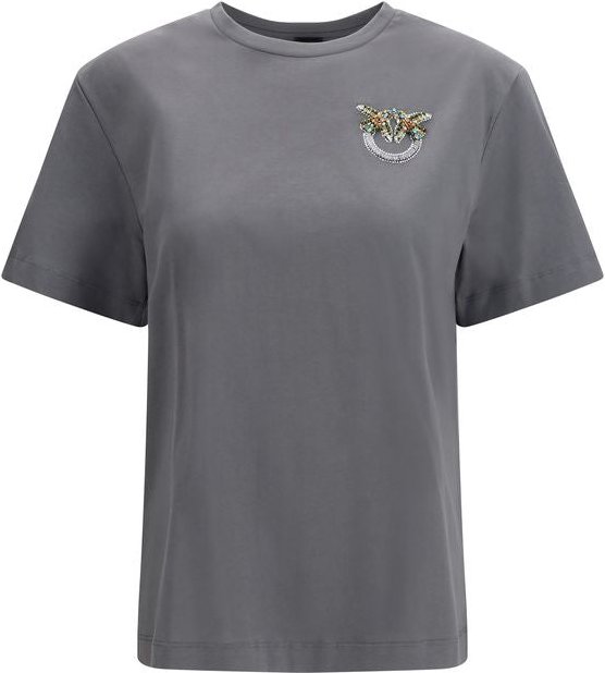 PINKO Graues Baumwoll-T-Shirt