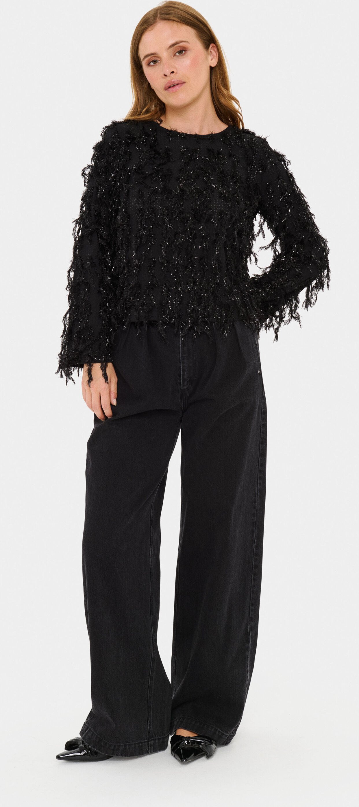 Langarm-Bluse NinetteSZ Langarm-Bluse Gerade Passform