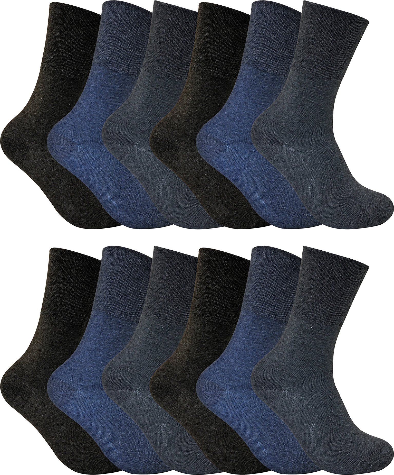 12 Pack Damen nicht elastische thermische diabetische Socken | Socken Snob | Frauen Soft Top Socken für schlechte Durchb...
