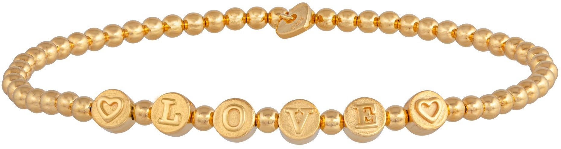 cai Stretch-Armband 925/- Sterling Silber vergoldet LOVE