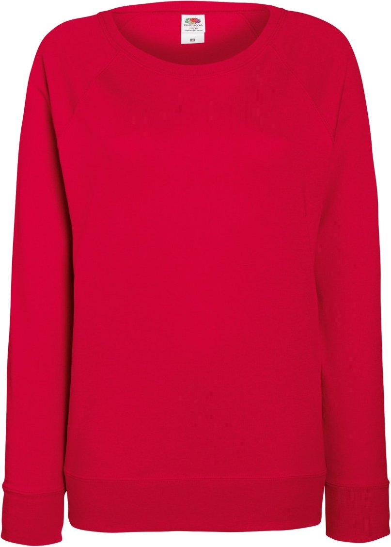 Fruit OF The Loom Damen Raglan Sweatshirt (Rot)