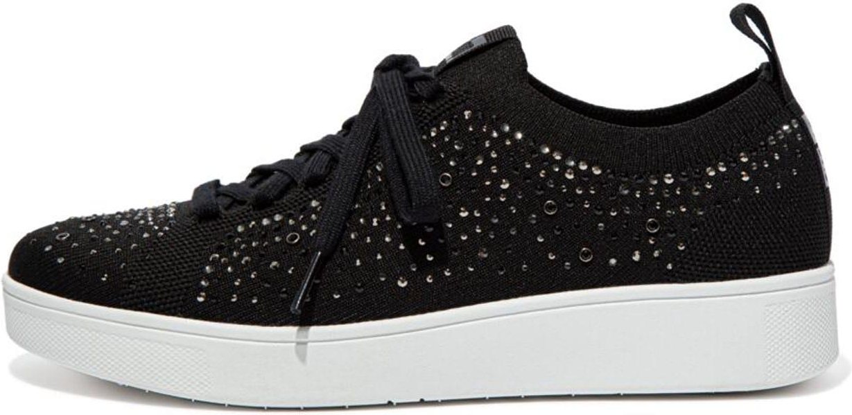 Fit Flop - "Rally" Kristall Sneaker für Damen, Jerseyware (Schwarz)