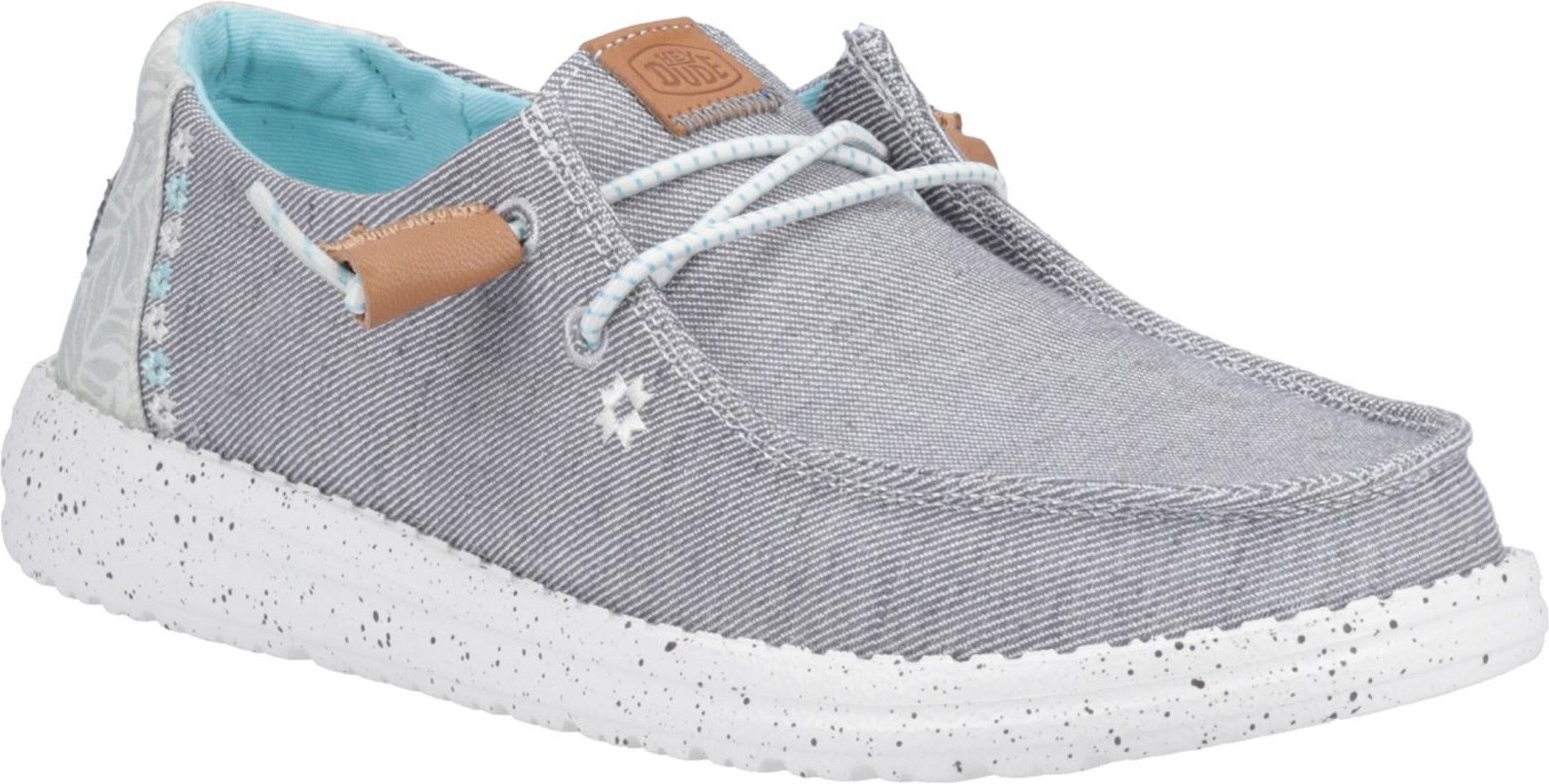 HEYDUDE Wendy Heathered Slub Tropical Leinen/Lyocell/Baumwolle Damen Grau Loafers