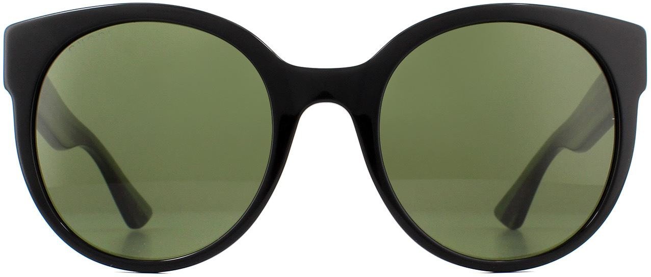 Gucci Sonnenbrille GG0035S 002 Schwarz, Grün Glitter und Rot Grün